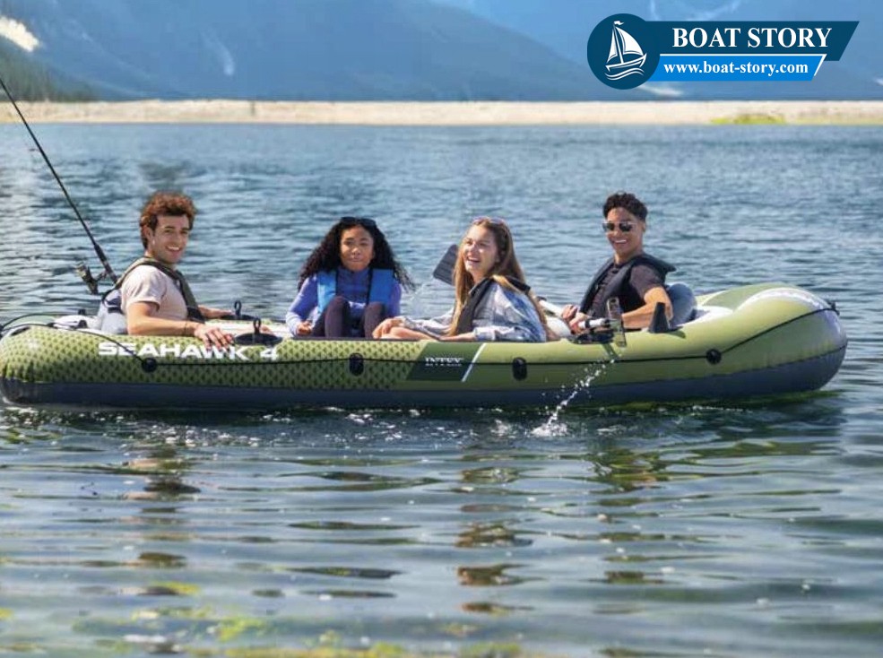 เรือยาง INTEX รุ่น SEAHAWK 4 นั่งได้ 4 ท่าน  อุปกรณ์ครบพร้อมปั๊มสูบลม_5